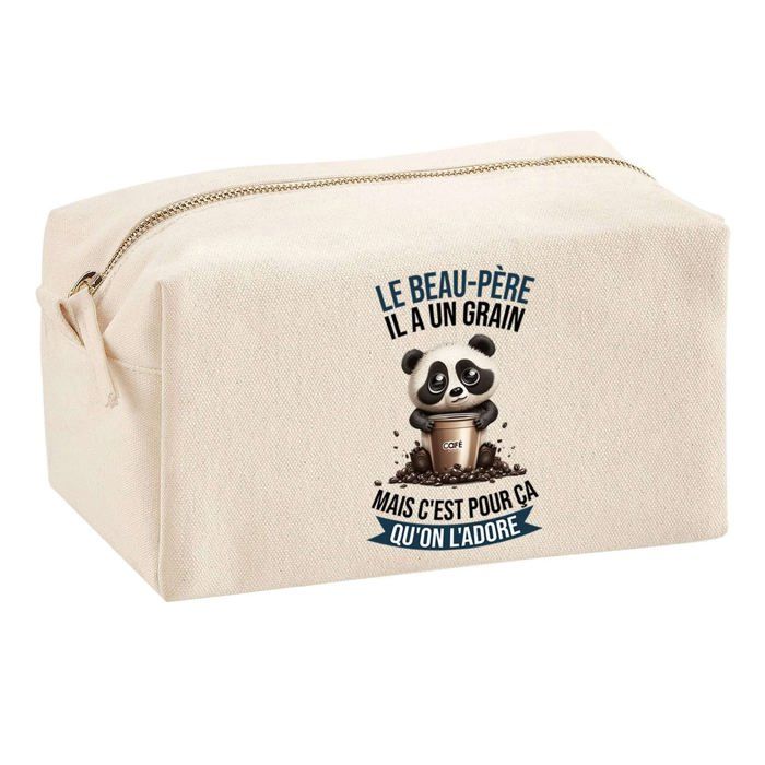 Trousse multifonction Beau-Père Panda Grain Cadeau Anniversaire Noël Fête Pères Homme Collègue | Trousse Scolaire Fournitures Bureau