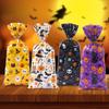 100pcs Halloween Ghost Cat Gift Bags Candy Cookie Packaging Bags Trick Or Treat 2025 Happy Halloween Party Decor Supplies
