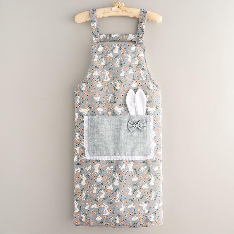 Cute Cartoon Anti-Stain Kitchen Apron with Hand Wiper