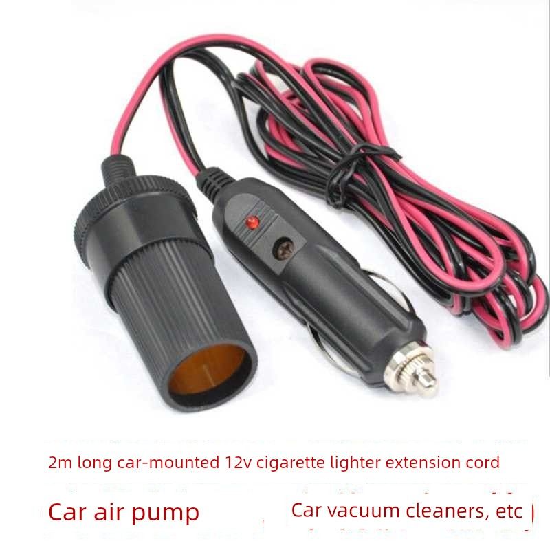 Vacuum Storage Bag Electric Air Pump Compression Bag Swimming Pool Air Mattress Inflator Household Electric Pump Mini 2m Car Cigarette Lighter 12V Extension Cord