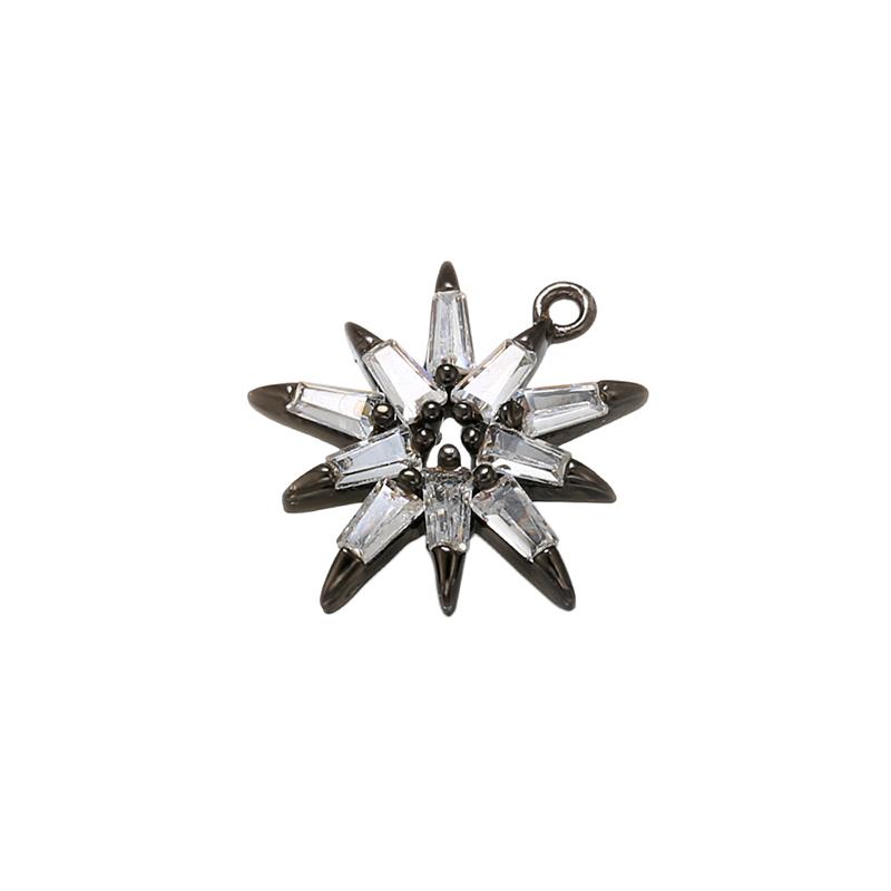 16x17mm Brass Crystal Multi-Angle Star Pendant for Women Handmade DIY Jewelry Accessories Making Findings Model:VD608