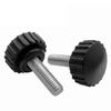 M6 X 20mm Hand Bolt Knobs Black Knurled Knobs Heavy Duty Clamping Knobs  for Quick Remove