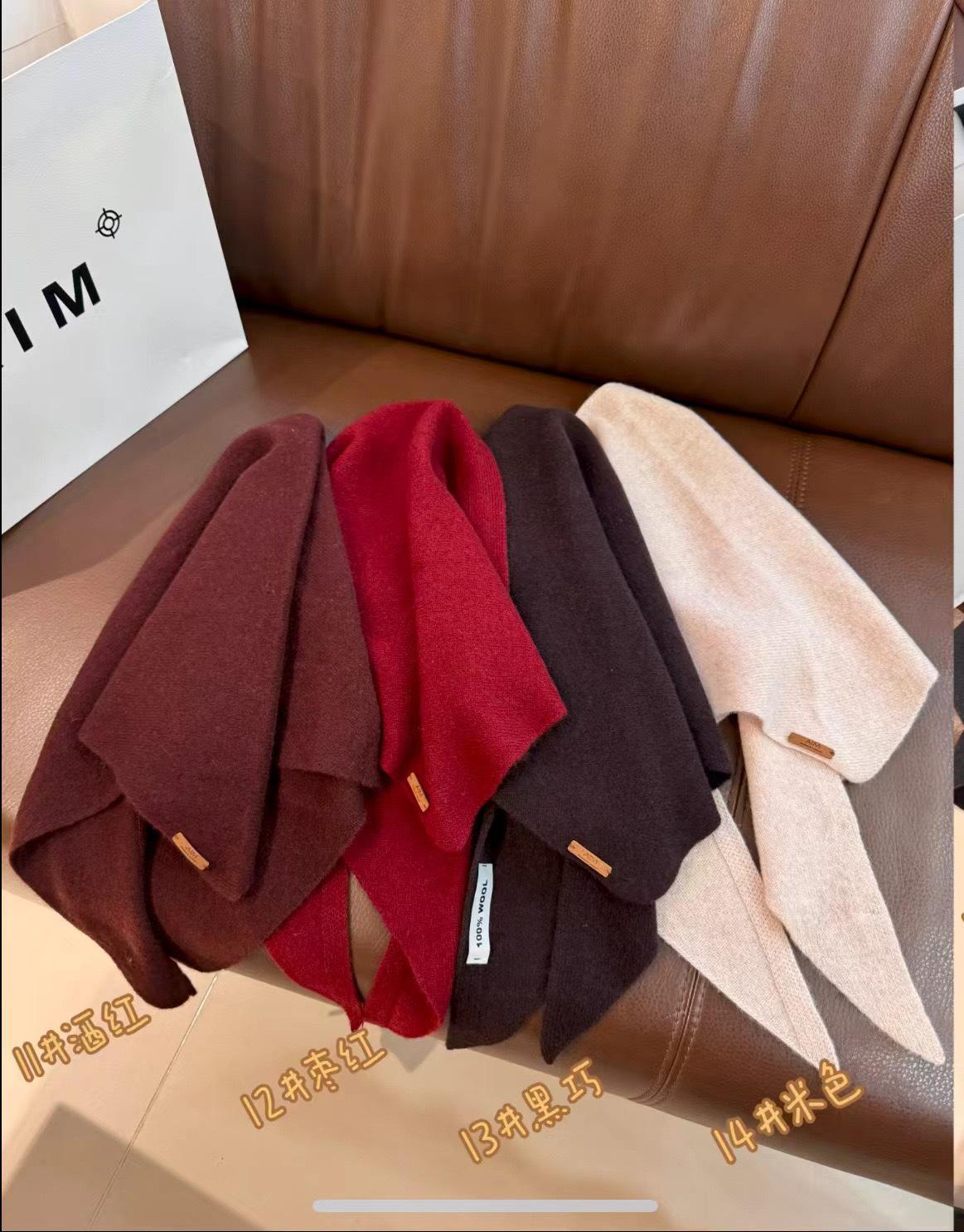 

Вязаный треугольный шарф из 100% чистой шерсти - Женский универсальный осенне-зимний платок и шаль