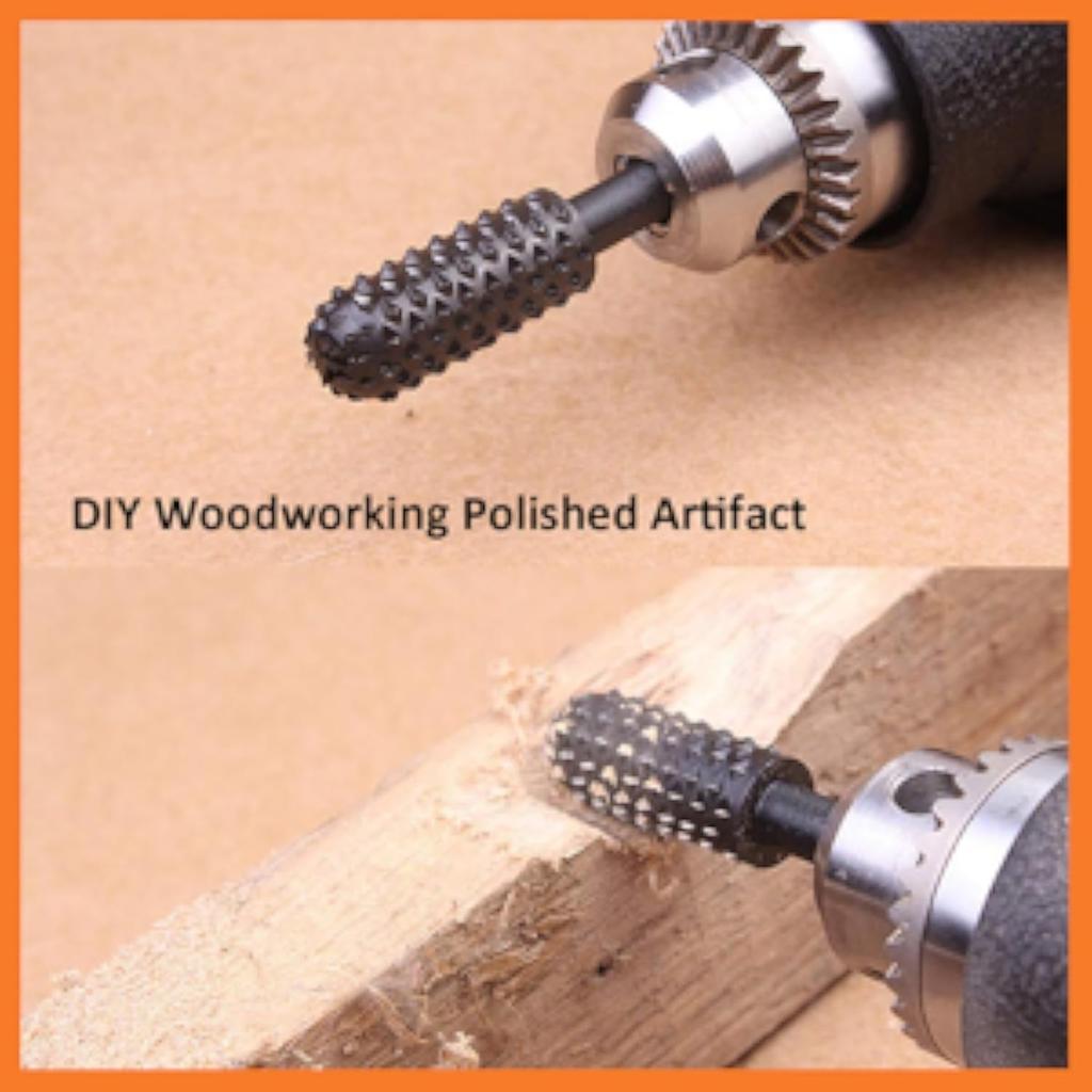 Set burghie rotative Rongon Pilă pentru sculptură în lemn Burghie cu râpă de 5 buc, 1/4" 6mm Putere instrument