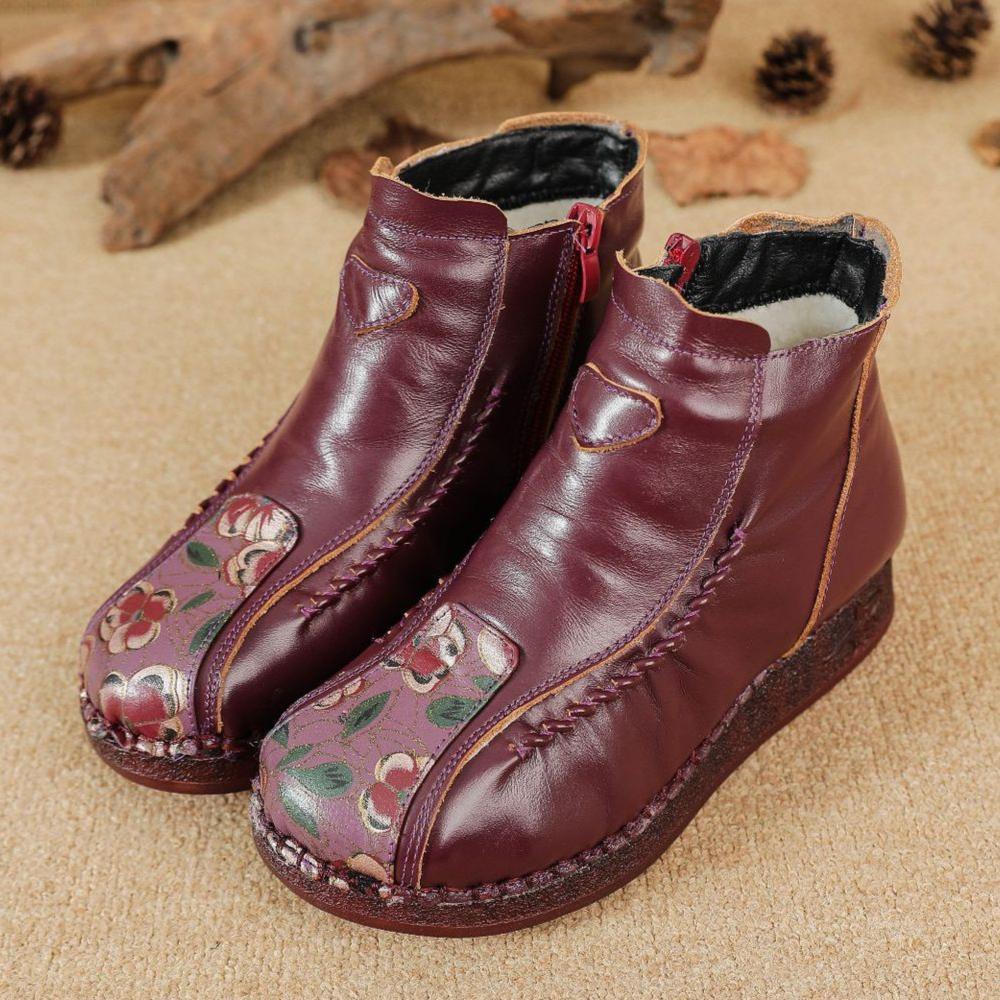 

Зимние ботинки на платформе для женщин, теплые, удобные, с меховой подкладкой, ботильоны с боковой молнией, женские кожаные нескользящие короткие ботинки для ходьбы 41