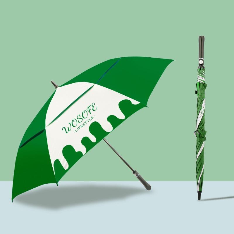 Large Golf Waterproof Umbrella Double-layer Long Handle Wind And Rain Resistant Straight Pole Umbrella Suitable 3-4 People