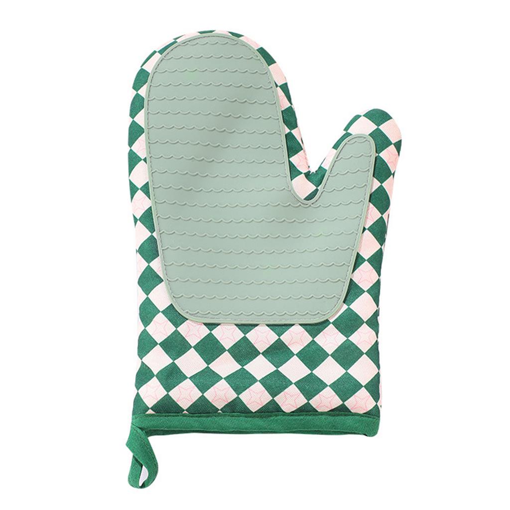 1 Pair Silicone Oven Mitts,Thickened Heat-Resistant Heat-Insulating Microwave Gloves,Prevent Burns Outdoor Barbecue,For Kitchen