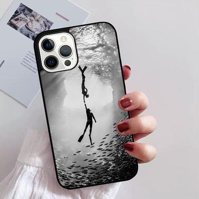 Scuba Diver Diving Phone Case for iPhone 17 Air 15 16 11 12 13 14 Pro Max Plus coque Fundas Shell iPhone 13