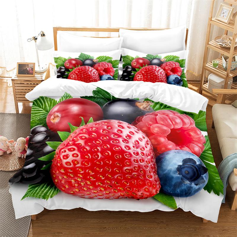 Sweet Cherry Bedding Set Lovely Kid's Duvet Cover Boys, Quilt Cover Girls Room Gorgeous Bedding King/Queen Duvet Cover Set