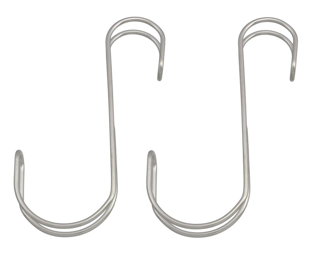 TQOOL Stabilizing Stainless 95351 Hi-Logic Side-Sway S-shaped Hook, Large, 145mm, Steel, 2-Pack,