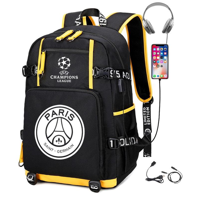Football Peripheral Printing Usb Charging Port Leisure Travel Mountaineering Bag Large Capacity Go Out Portable Backpack