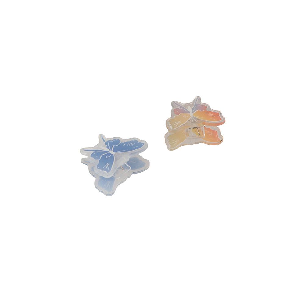 Gradient Butterfly Cute PP Clip Y2k Cartoon Memo Clip School Stationery Acrylic Paper Clip Student