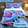 Juego de Ropa de Cama Personalizado de 3 Piezas para Viernes por la Noche Incluyendo 1 Funda de Edredón y 2 Fundas de Almohada para Dormitorio, Regalo para Residencia Universitaria Decoración del Hogar