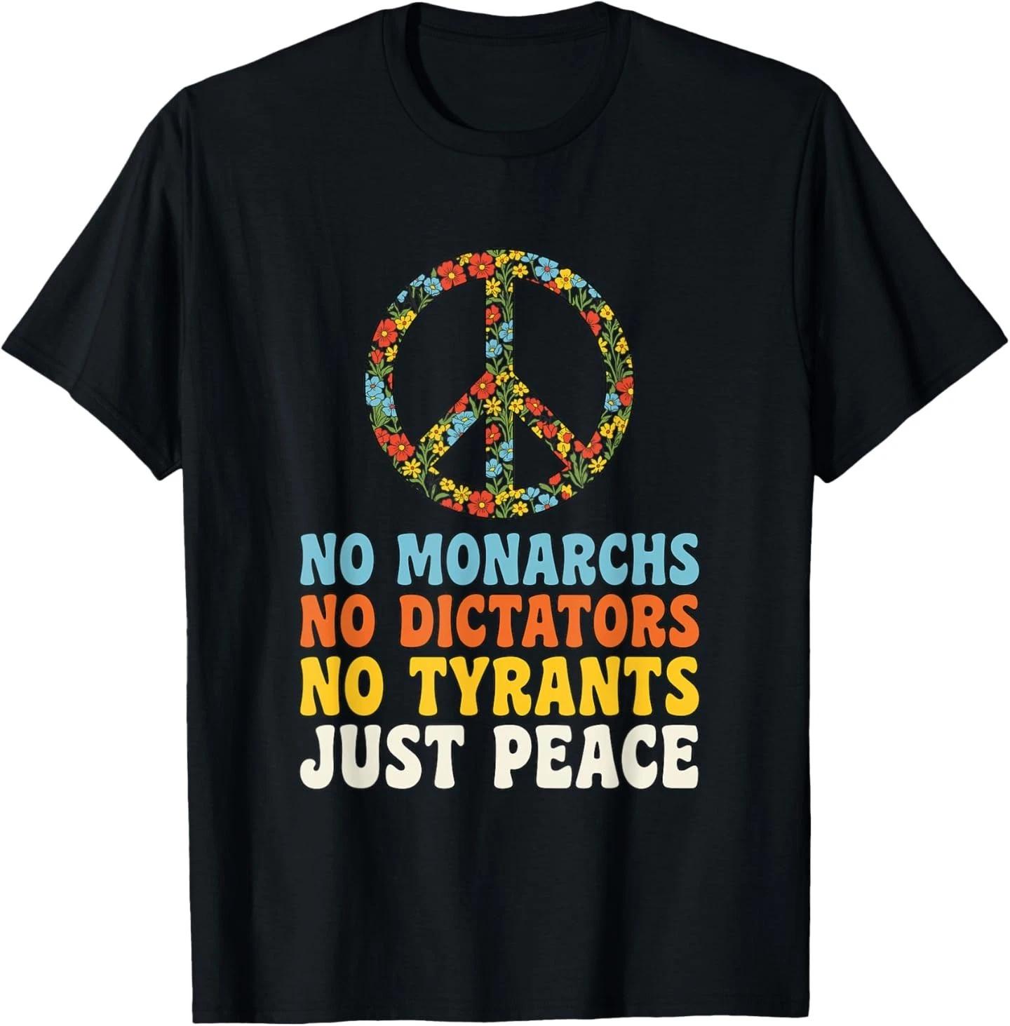 

No Kings in America Groovy Vintage 70s Peace T-Shirt S