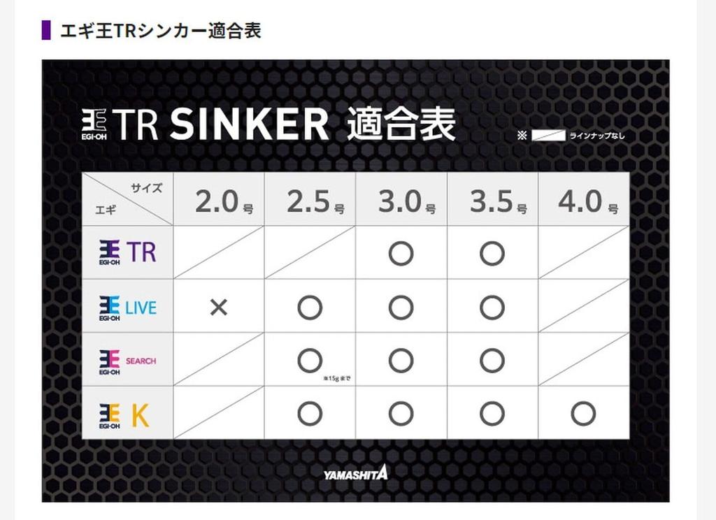 YAMASHITA TR Sinker 10g O Egi-Oh 565-485