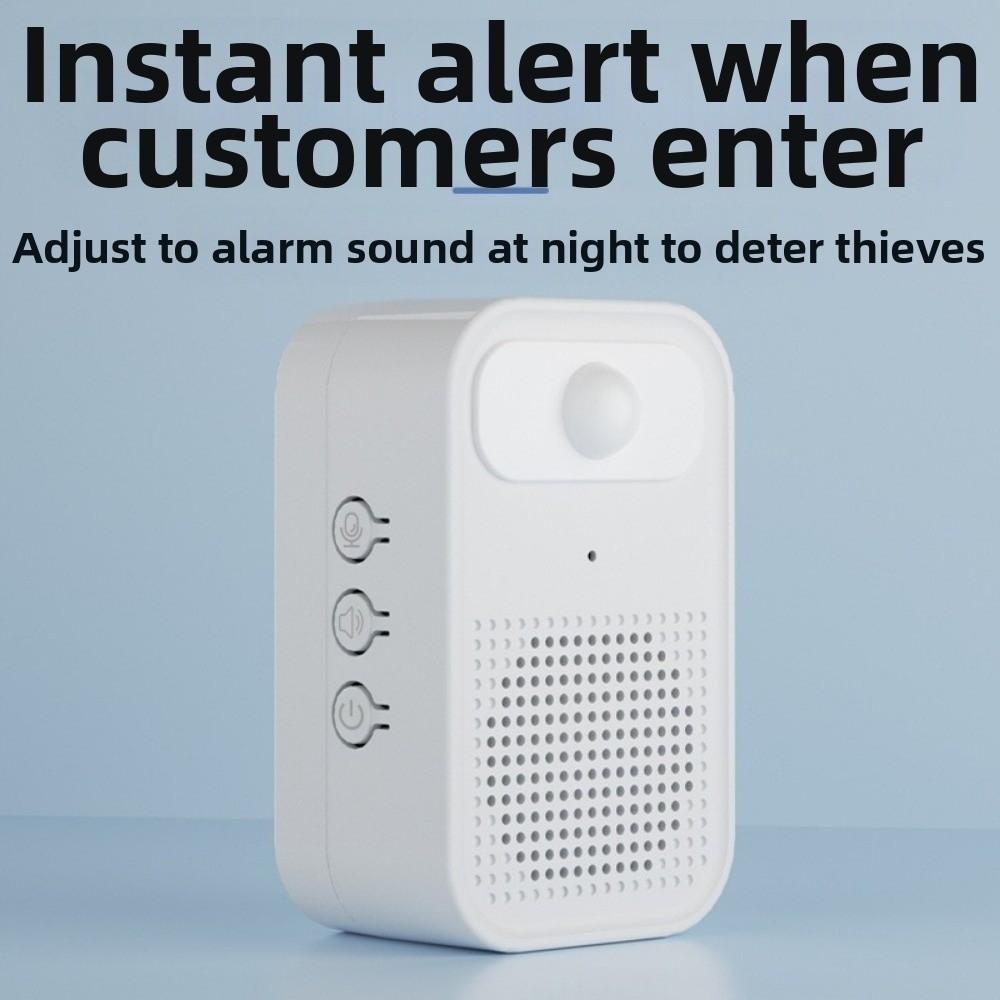 PIR Motion Detector Welcome Doorbell Recording Function Door Bell Chime  Supermarket Security