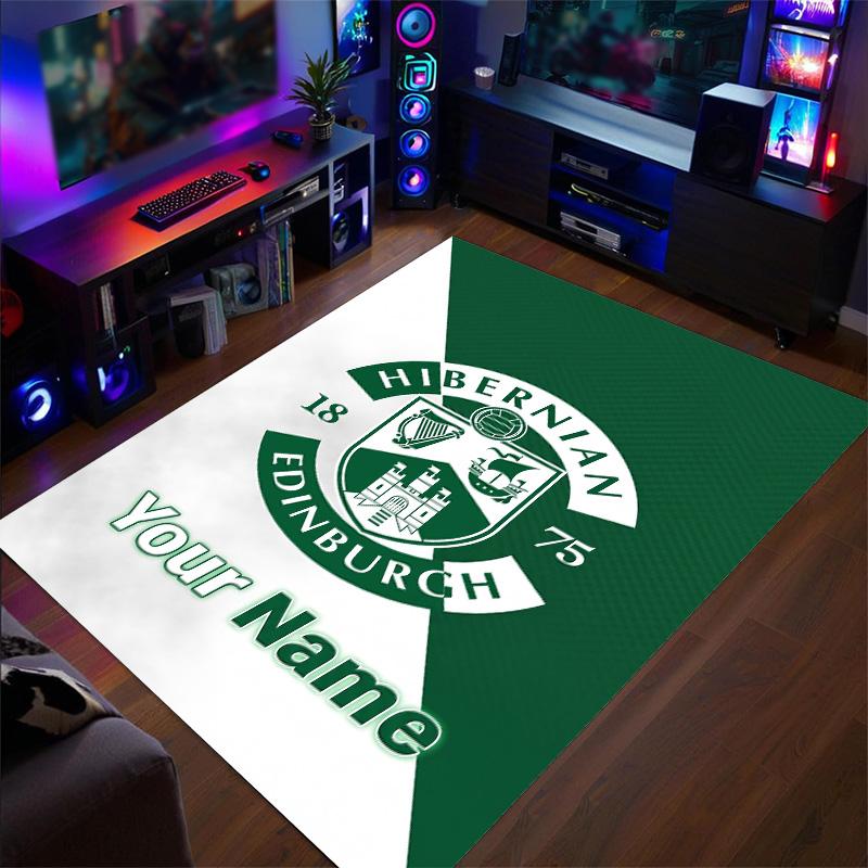 Crystal Velvet Rug Hibernian FC Print Custom Name Text Floor Mat Home Decor