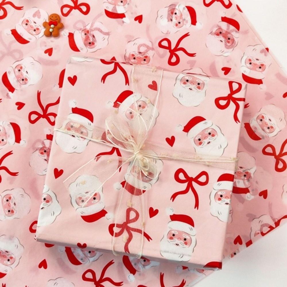 10 Sheets/Pack Cartoon Print Christmas Tissue Paper Bouquet Flower Wrapping Gift Wrapping