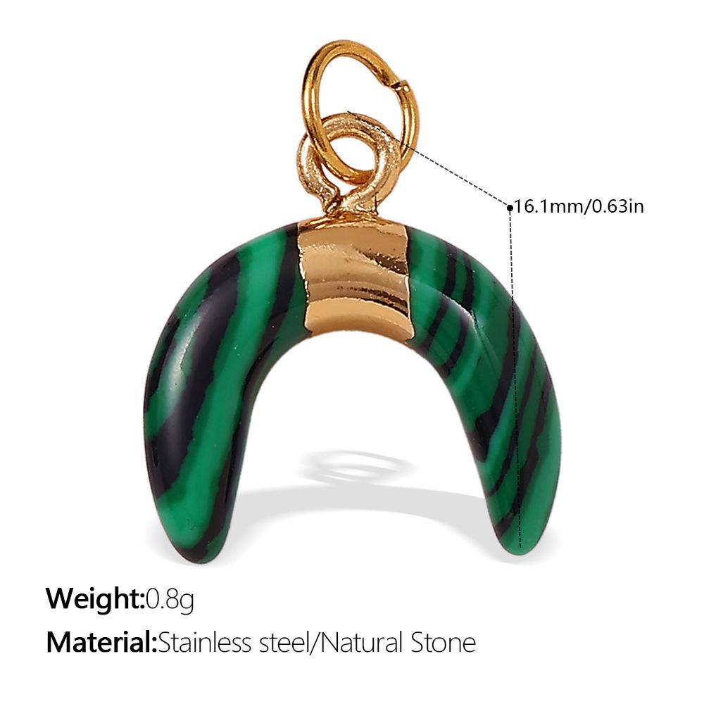 Gold Plated Stainless Steel Moonstone Jewelry Set - Necklace, Bracelet, Earrings