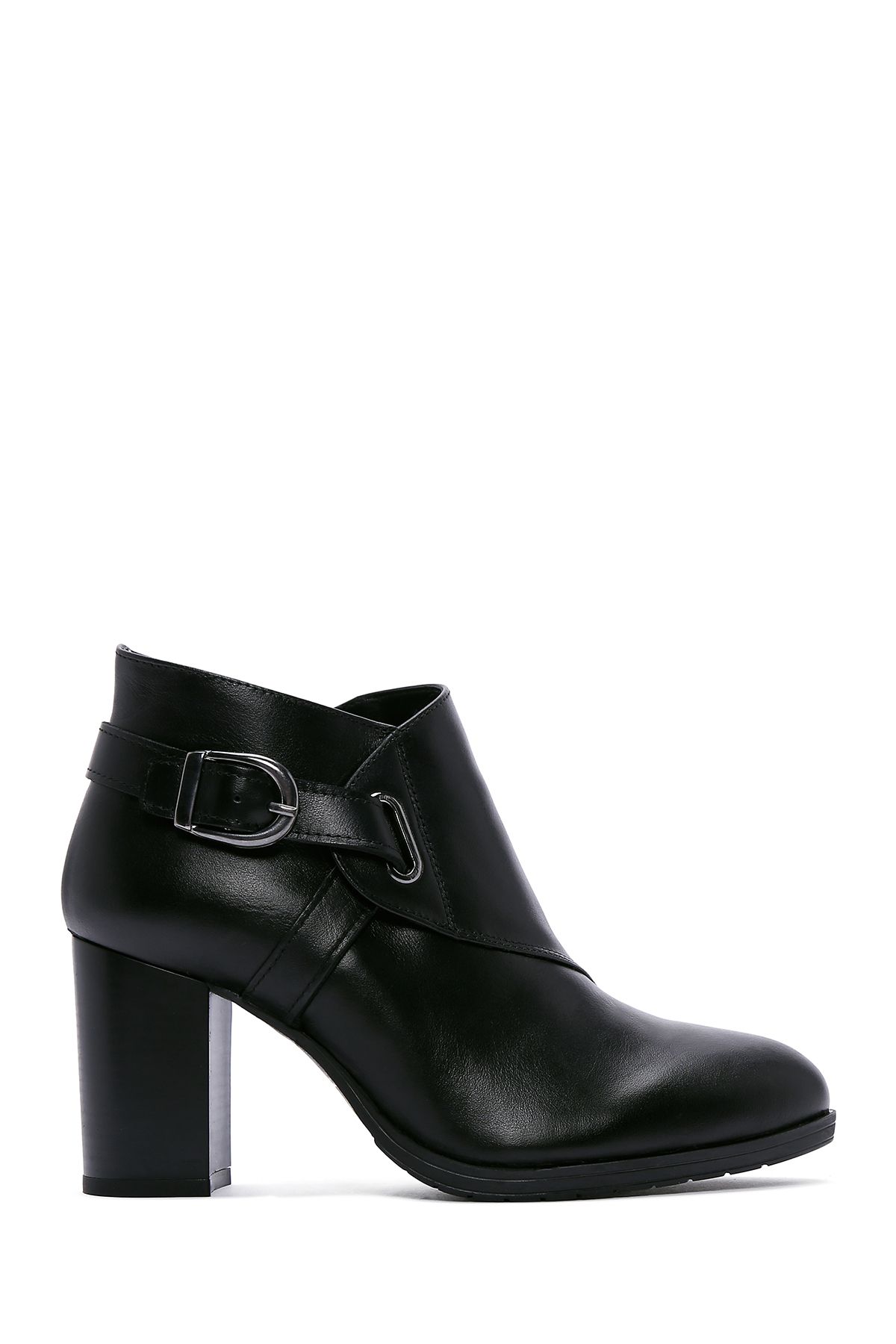 

Women Modern Stylish Fashion Women s Black Zipper Buckle Detailed Thick Heel Boots 37