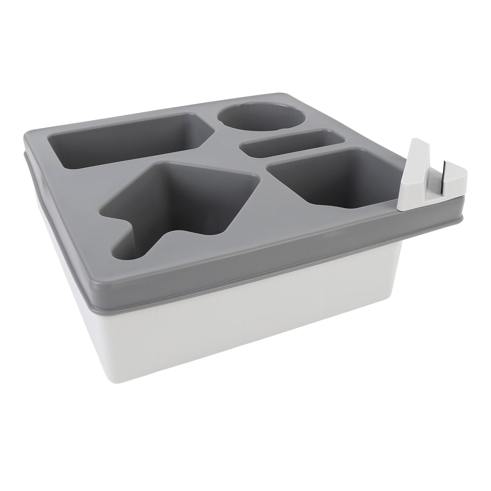 

Sofa Cup Holder Snack Tray with 360 Degree Rotating Bracket Couch Caddy for Snacks Beverage Remote