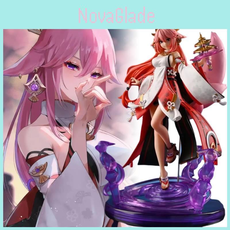 High Quality Pvc Figure Of Yae Miko Genshin Impact Shrine Maiden Collectible Model