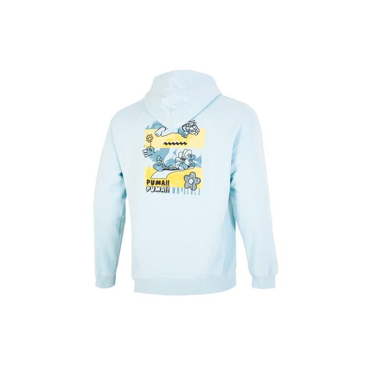 PUMA Downtown Logo Hoodie Blue Men s 537753-30 XS