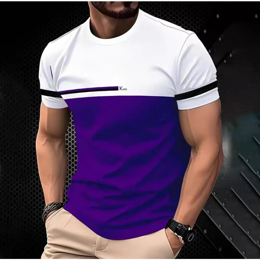Pattern printed men's comfortable T-shirt, pattern T-shirt men's summer clothing, men's clothing
