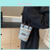 Stylish Minimalist Handbag For Women 2024 Summer New Casual Phone Purse In Orange And Blue