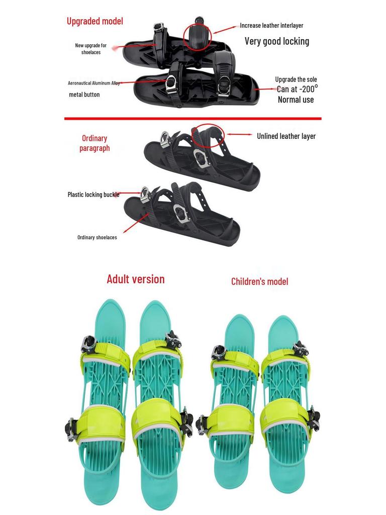 2026 Freestyle MiniSki Schuhe: Mini-Ski-Board für Schnee-Spiele - Ausgabe zum Jahr des Pferdes