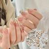 50Pcs Champagne Nail Art Rhinestone 1-6Mm Flatback Glass Crystal Gems Hotfix Nail Diamond Mixed Sizes Nail Charms