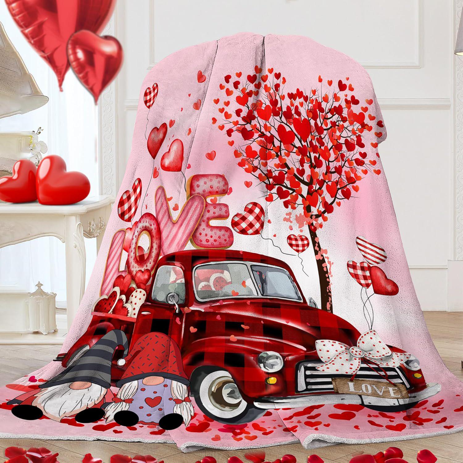 

Valentine s Day Flannel Double-Sided Shawl Blanket 70x100, 230gms, custom image