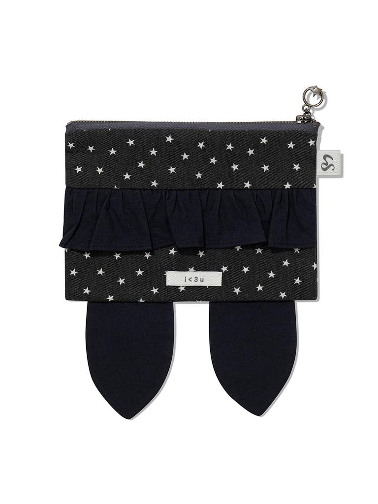 Uglyshadow Rabbit Star Pouch (Charcoal)