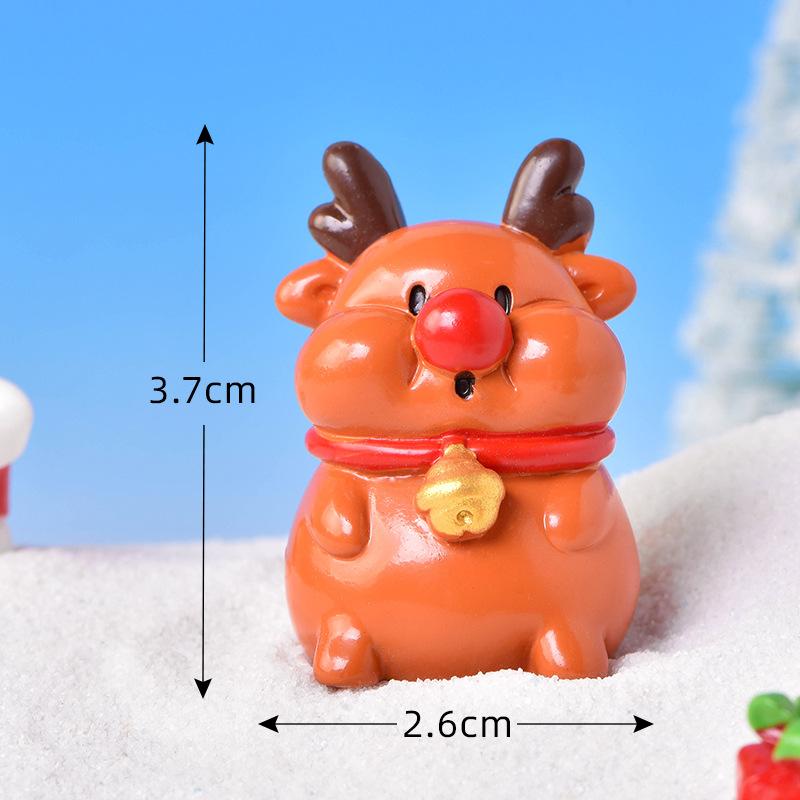 Cartone Animato di Natale Animale Maiale Pupazzo di Neve Albero di Natale Albero di Natale Decorazione Scena di Neve Accessori Palla di Cristallo