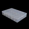 24 Compartments Clear Stackable Plastic Storage Boxes with Adjustable Dividers for Beads Crafts Jewelry Fishing Tackle