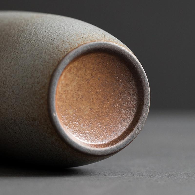 350ml Ceramic Mug Vintage Wooden Handle Handmade Japanese Style Office Coffee Cup