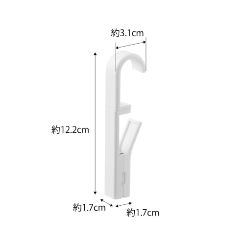 Yamazaki Rotating Hanging Clips, Set of 4, White, Approx. 1.7 x 3.1 x 12.2 cm (Each), Tower Shape, Easy to Grip, 360-Degree Rotation, Dishcloth Holder
