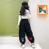 Girls' Cartoon Elastic Ankle Sweatpants - Spring/Autumn 2025 Collection