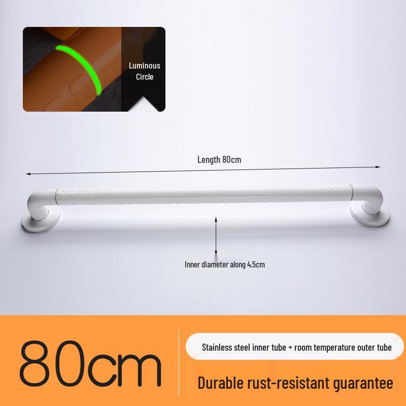 Stainless Steel Non-Slip Grab Bar for Barrier-Free Bathrooms, Ideal for Elderly and Disabled.