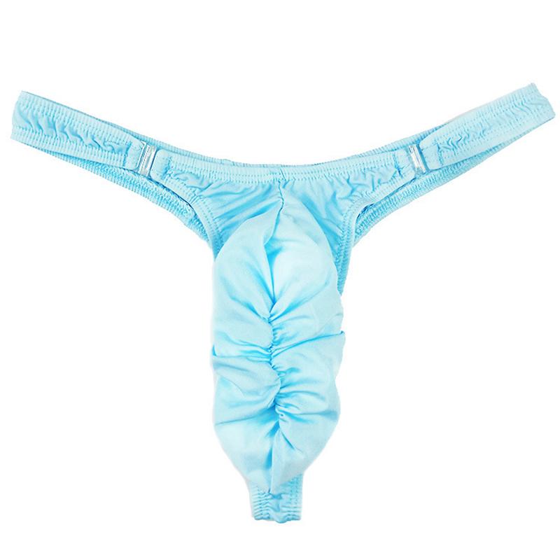 Men Fashion Sexy Underwear Elastic T-Back Breathable Thong With Buckle