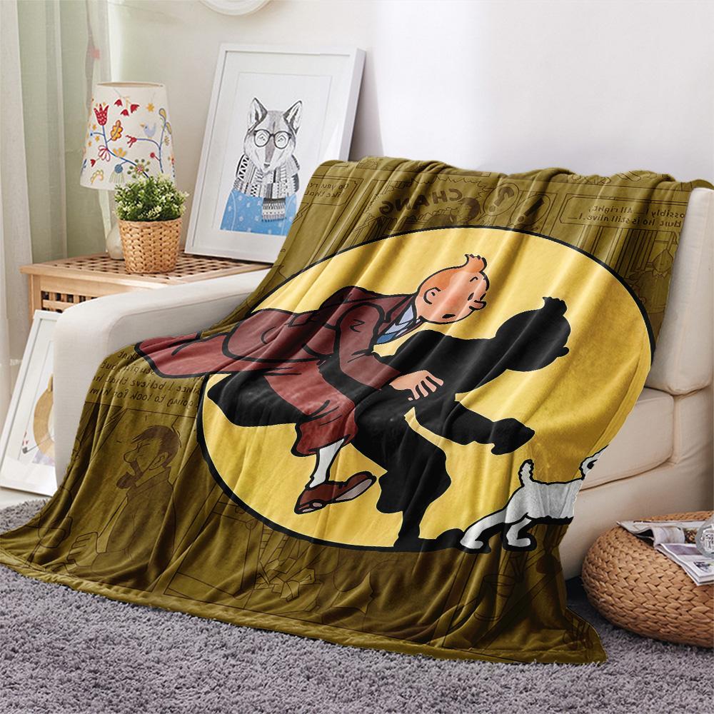The Adventures of TintinFlannel Blanket, High quality Comfortable for All Seasons, Home Decor, Warmth and Comfort