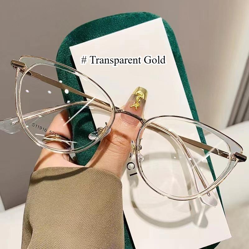 Fashion Cat Eye Photochromic Glasses for Women UV Protection Color Changing Sunglasses Anti Blue Light Eyewear