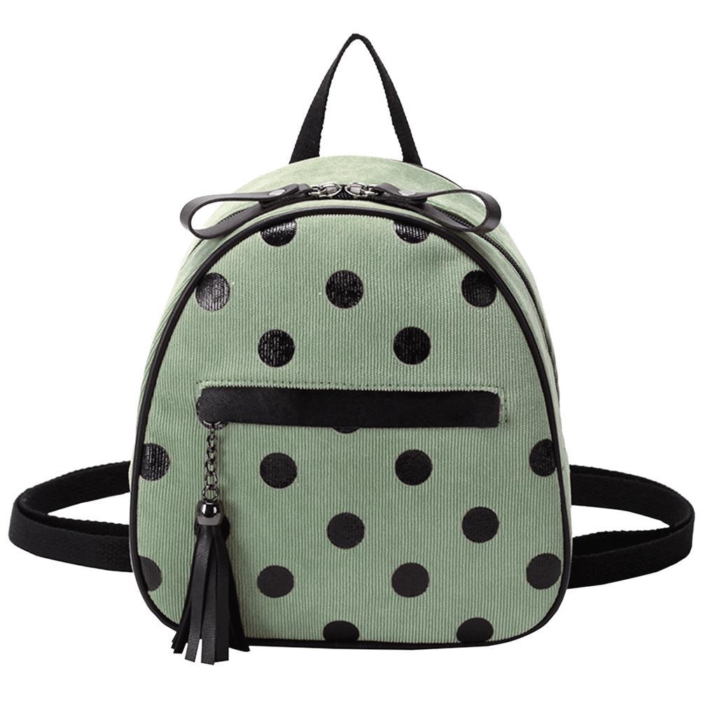 polka dot backpack purse