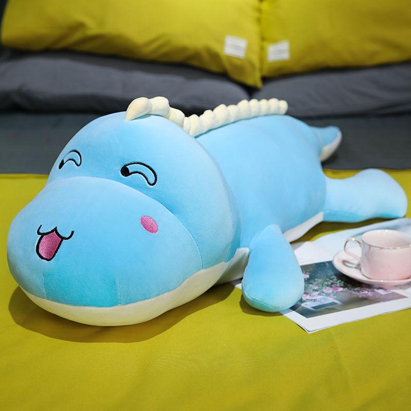 Dinosaurier-Plüschtierpuppe, die mit dir auf dem Bettkissen schläft. Süße Puppe für Mädchen. Große Stoffpuppe. Geburtstagsgeschenk