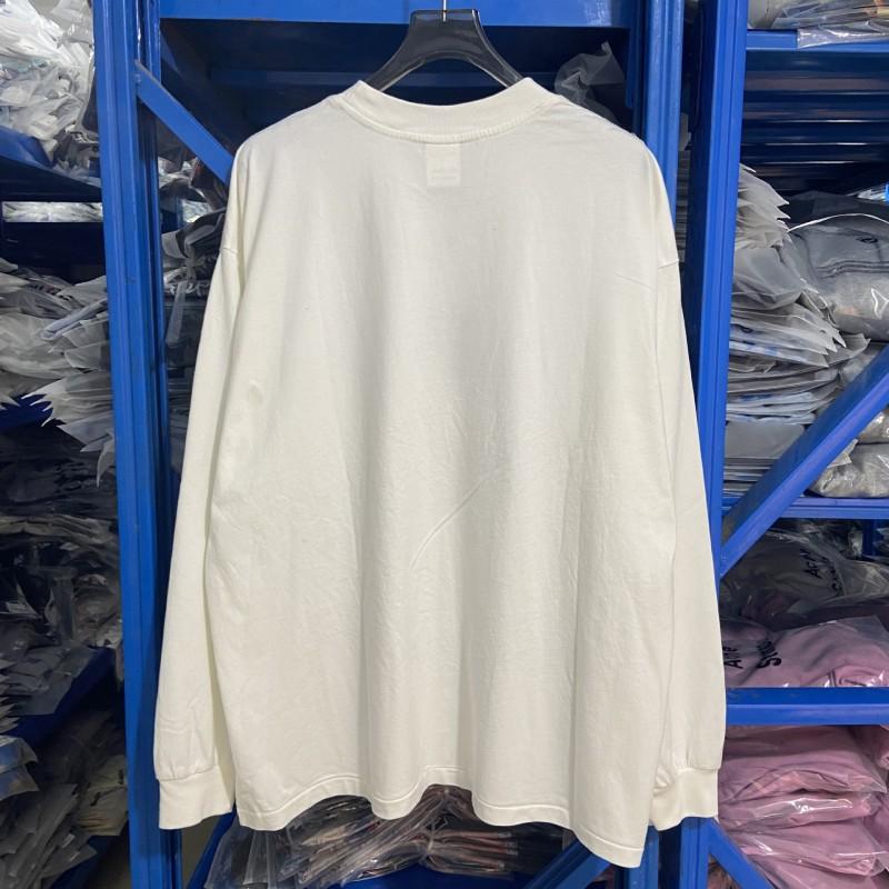 Mens Oversized Retro Streetwear Long Sleeve Tee With Vintage Print Cotton Loose Fit Casual Top
