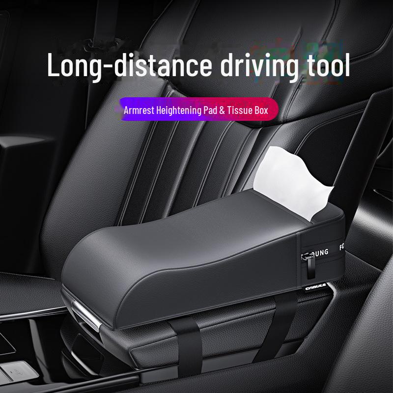 

Car Tissue Box Armrest Pad Multi-function Paper Holder High-end Support