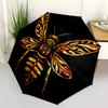 1pc Bee Art Automatic Open/Close Umbrella, Windproof, Folding Compact Umbrella with Lightweight Design for Women/Men055