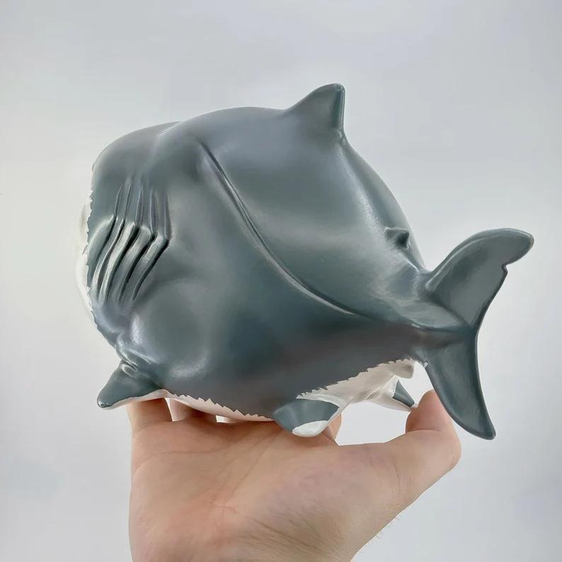 Cute Shark Resin Decoration Creative Spoof Animal Statue, 18*12*8cm