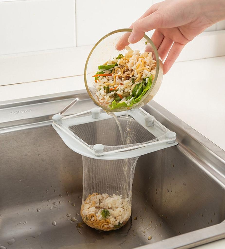 Soup Separation Leftovers Kitchen Accessories Strainer Bags Sink Filter Bag Triangle Drainage Rack