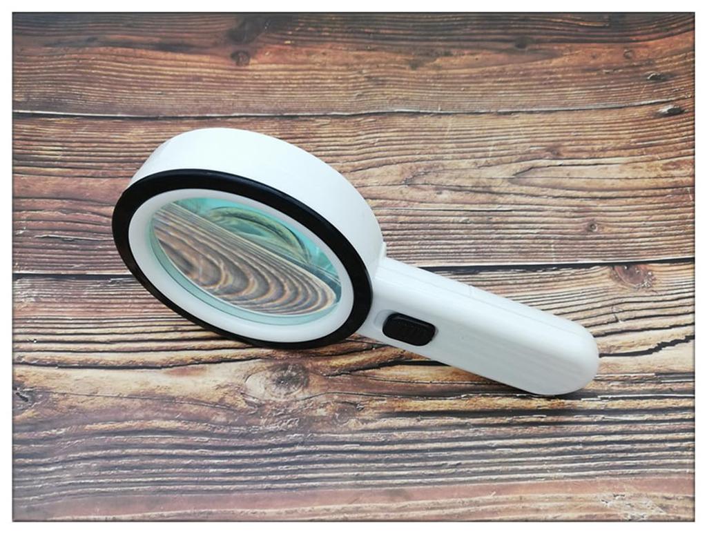 Handheld Magnifying Glass with 30x Large Magnifying Glass with 12 Ideal for Jewelry and Professional Use Light, Magnification, LEDs, Seniors, Reading,